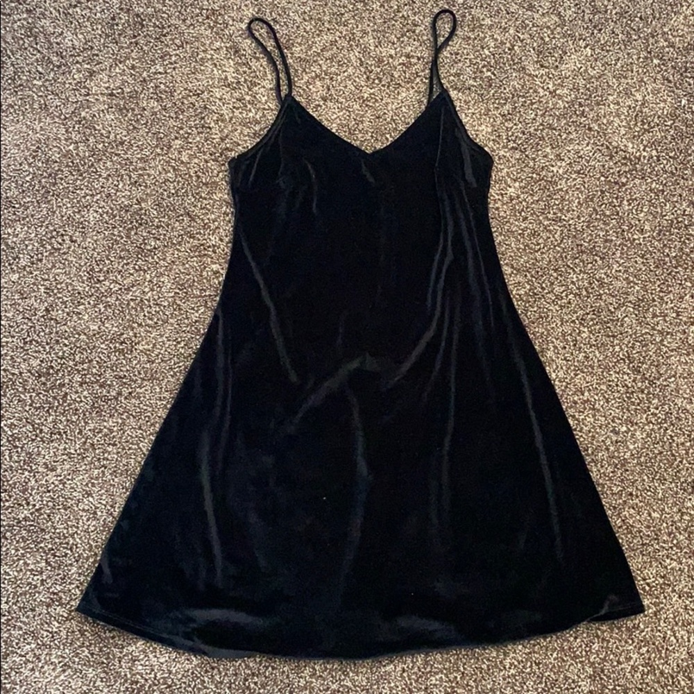 Bear Dance Black Velvet Dress